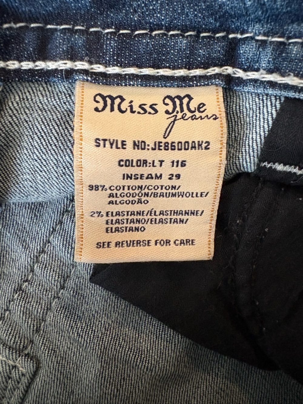Miss Me Distressed Medium Blue Denim Jeans - Picture 12 of 13